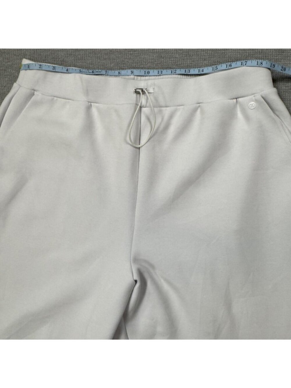 CALIA Soft Scuba Sweatpants Womens Size XXL Light Gray Nimbus Cloud Pocketed - Picture 9 of 13